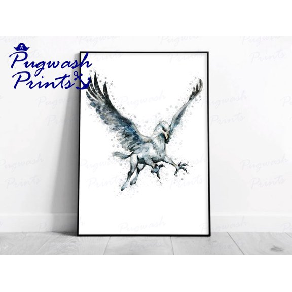 Magic Beasts Hippogriff Watercolour Splash Art, Wizarding World Character Poster