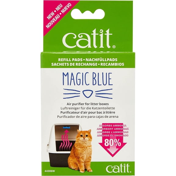 Magic Blue Cat Litter Box Air Purifier, Refill Pads