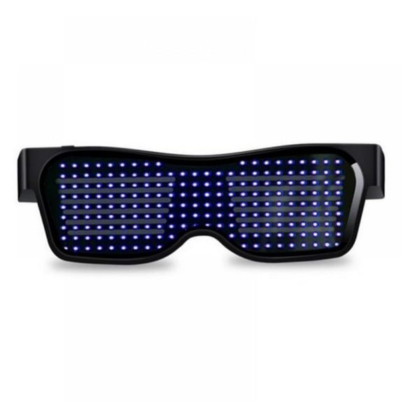 Magic Bluetooth Party Glasses Led By APP Control Luminous Shielding USB Charging Glasses DIY Multi-language Flashing LED