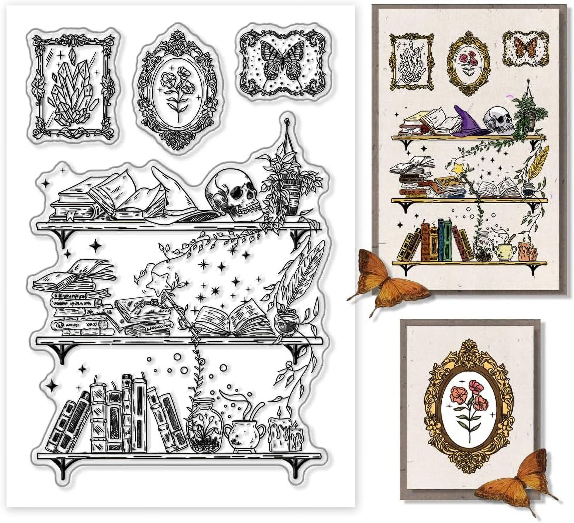 Magic Book Clear Stamps Mystery Learning Transparent Silicone Stamp ...