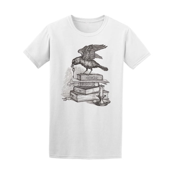 Magic Books Black Raven With Key Tee Men's -Image by Shutterstock
