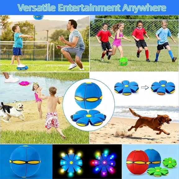 Magic Bouncing Ball - Magic Meta Ball, Magic Flying Saucer, Bouncy Ball, Interaction, Doggy Disc Balls for Small & Large Dogs, Dual Form Freely Switchable