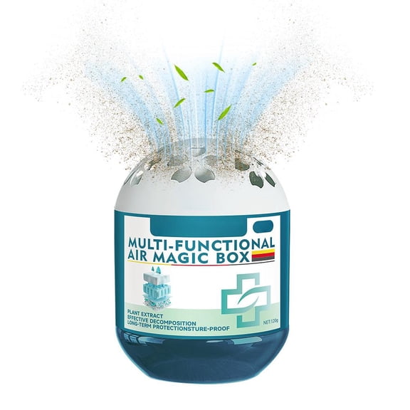 Magic Box,Indoor Purification Dust Removal Magic Box,Long-Lasting A-ir Freshener 120g,Multi-Functional AirMagic B-ox Dust Cleaner,D-ust Removal & Fresh A-ir for Home,Office,Bedroom,Pet Areas