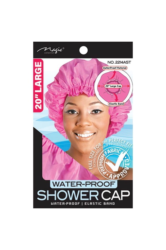 Magic Brand Waterproof Shower Cap w/ Elastic Band Large - Assorted Colors