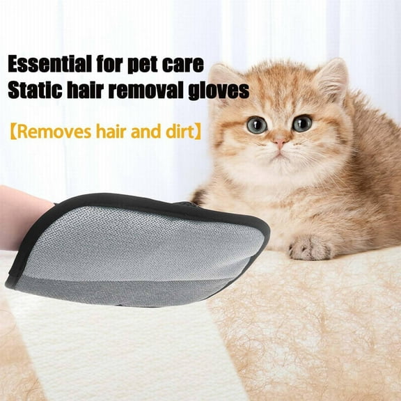 Magic Brush Pet Hair, Electrostatic Pet Hair Remover Gloves for Cats & Dogs, Upgraded Animal Fur Removal Tool, Reusable Cats & Dogs Grooming Gloves for Hair Removal, 6.88x9.37"