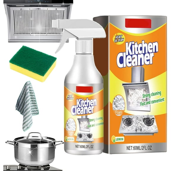 Magic Brush Pro Cleaner Spray, Kitchen Foam Cleaner, Stubborn Stains Cleaner, Multi-purpose Cleaner Spray for Kitchens, Countertops, Range Hoods, Ovens (3PCS)