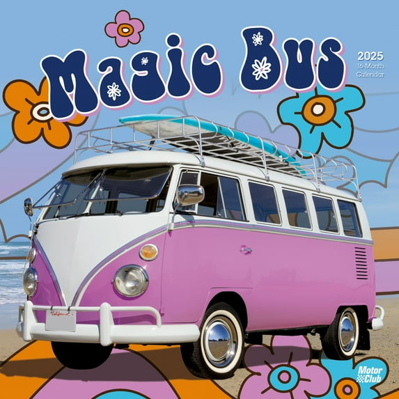 Magic Bus 2025 12 X 24 Inch Monthly Square Wall Calendar Plastic-Free, (Paperback)