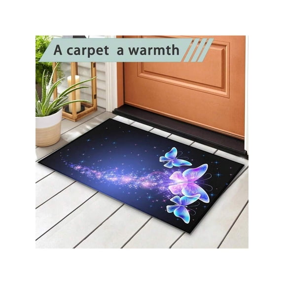 Magic Butterflies Door Mat, Waterproof Non-Slip Entrance Mat For Indoor Outdoor Use