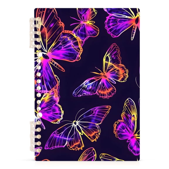 Magic Butterfly Spiral Journal Notebook College Ruled Notebook 8.3" x 5.7" A5 Lined Thick Paper Page