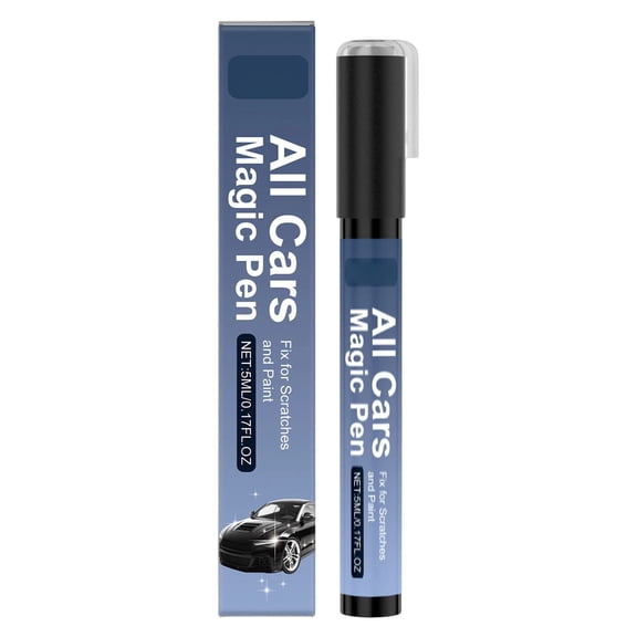 Magic Car Scratch Remover Pen, Portable Auto Paint Repair Pen, Long-Lasting Quick Fix Scratch Eraser for Drivers Garage and Home Use,Navy 14*1.8cm