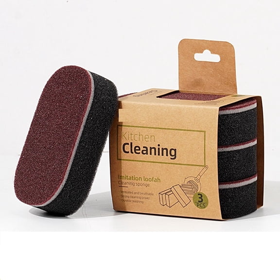 Magic Carbide Cleaning Sponge 3 Pcs, Nano Rust Removing Sponge Brush for Stainless Steel Pans, Powerful Scrubber for Pots Sink Grill