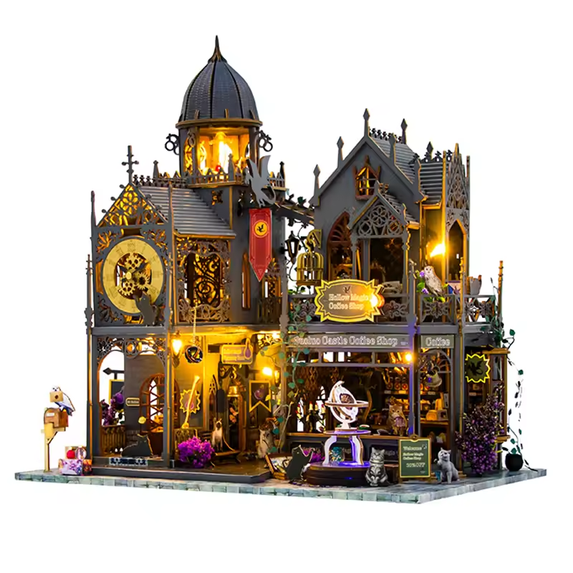Magic Castle Dollhouse Kit - Miniature Wizardi Roombox Kit - Walmart.com