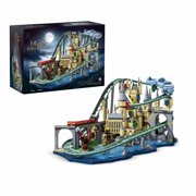 Magic Castle Roller Coaster Building Blocks, Wizard School Track Model 2094Pcs Collectible Display Gift for Adults