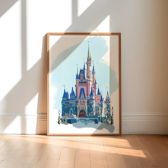 Magic Castle Wall Art Print, Princess Nursery And Fairytale Room Decor