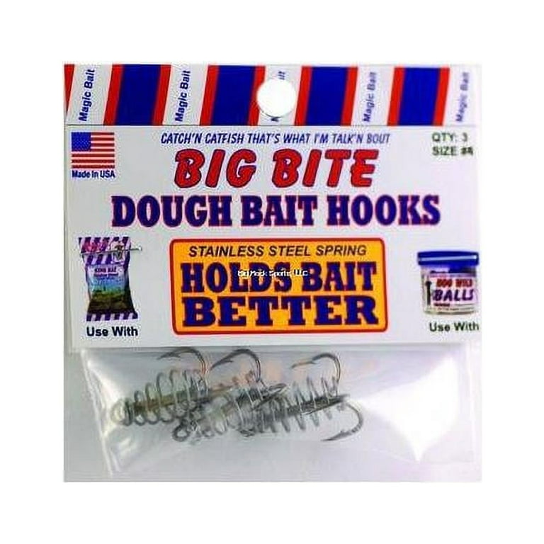 Magic Catfish Bait Magic Bait SS Spring Hooks, Size 6, 3 Ct 