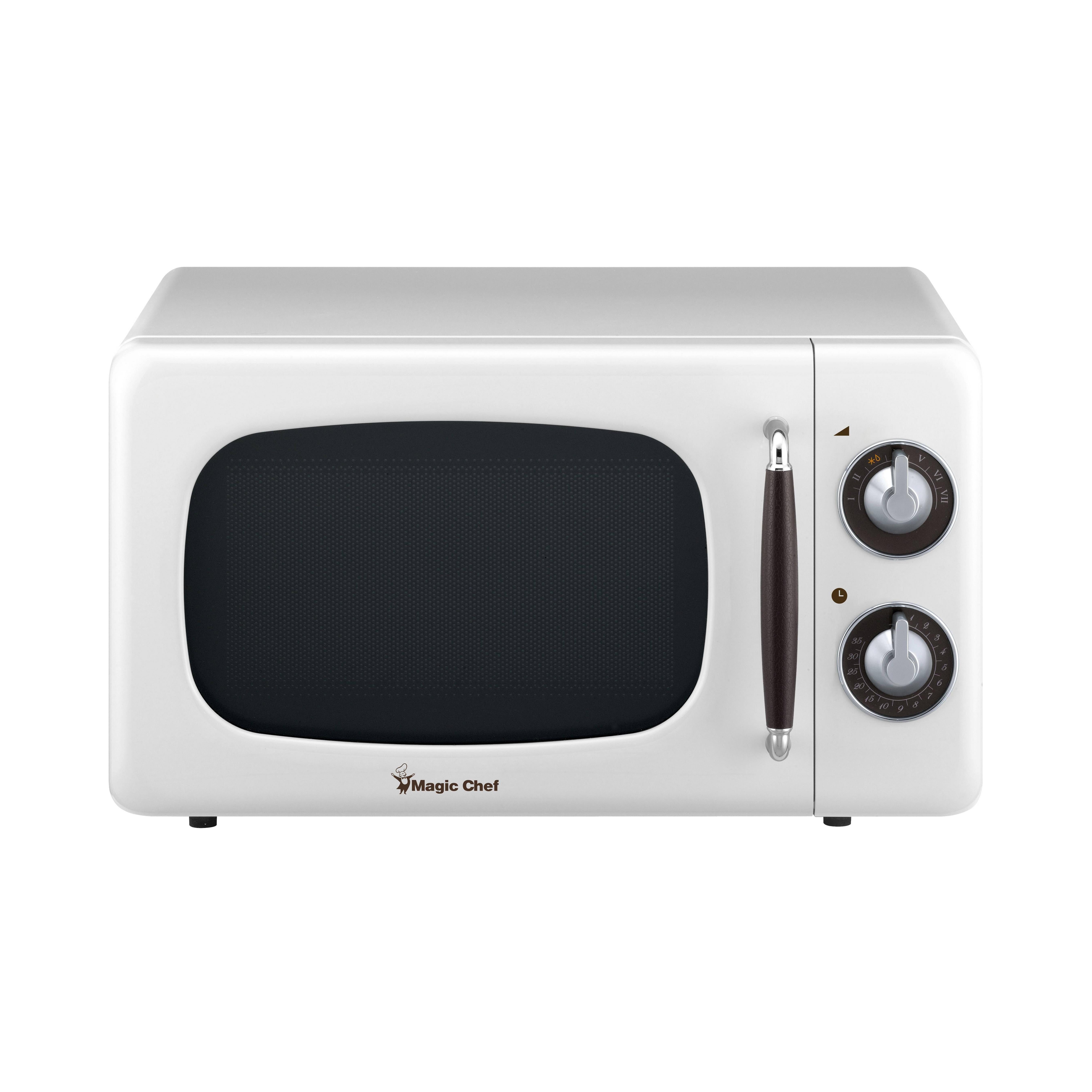 Magic Chef 0.7Cu. Ft. 700W Retro Countertop Microwave Oven in White