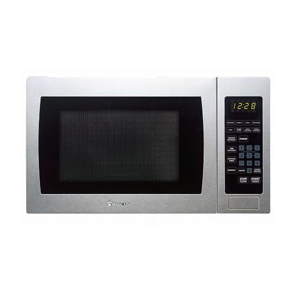 Magic Chef 0.9 cu. ft. Stainless Steel Countertop Microwave Oven with Digital Display, 8 Cooking