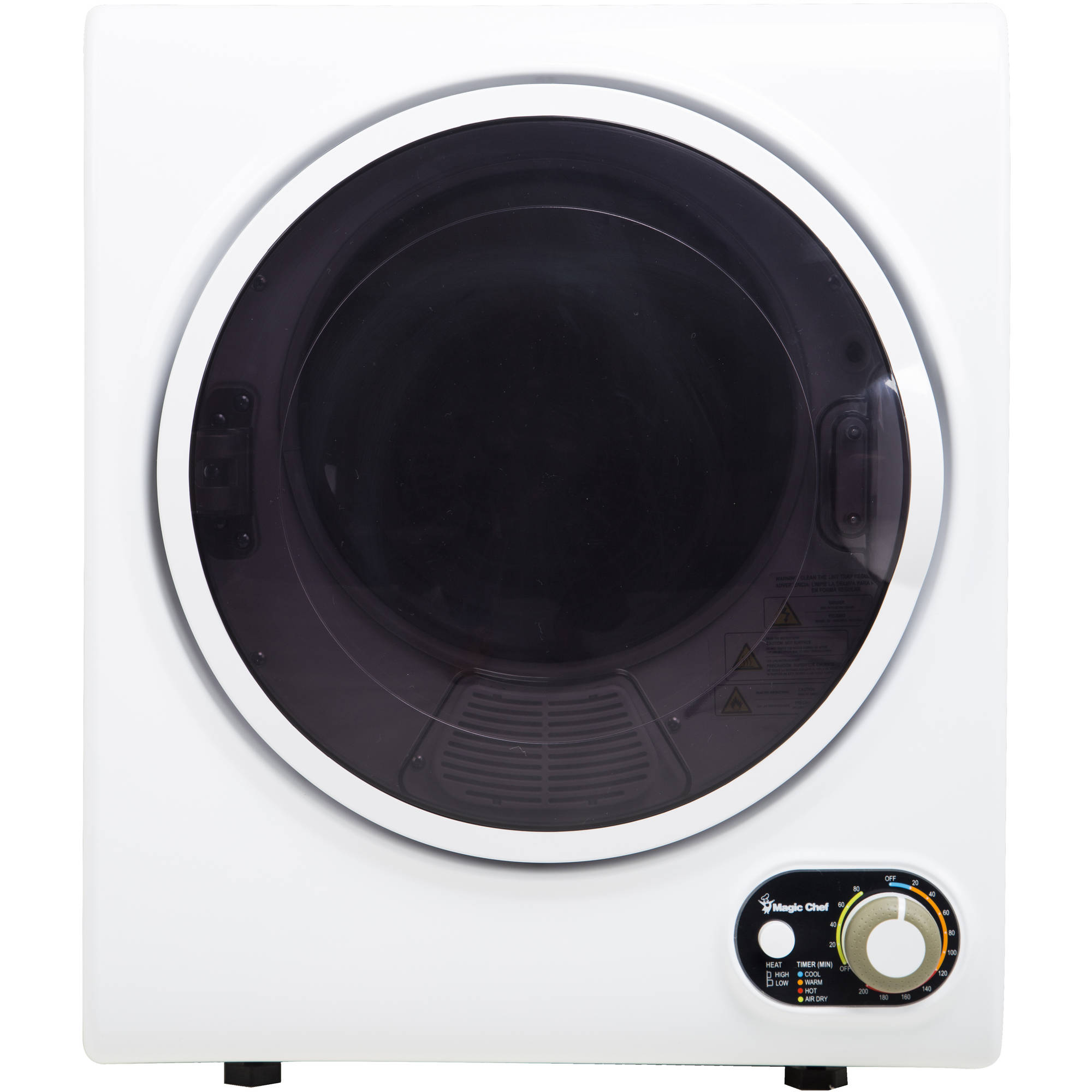 Magic Chef 1.5 Cu. ft. Compact Electric Dryer, White, 19.5 in L x 23.8 in H x 16.1 in D - image 1 of 5
