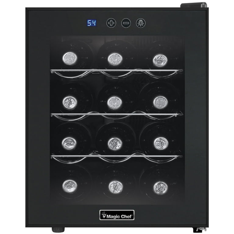 Magic Chef 12-Bottle Single-Zone Wine Cooler in Black - Main Image