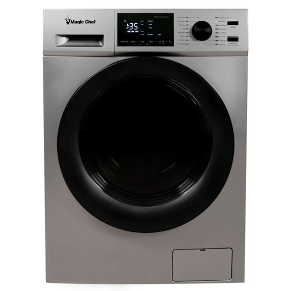 Magic Chef 2.7 cu. ft. All-in-One Washer and Dryer Combo in Silver in Silver