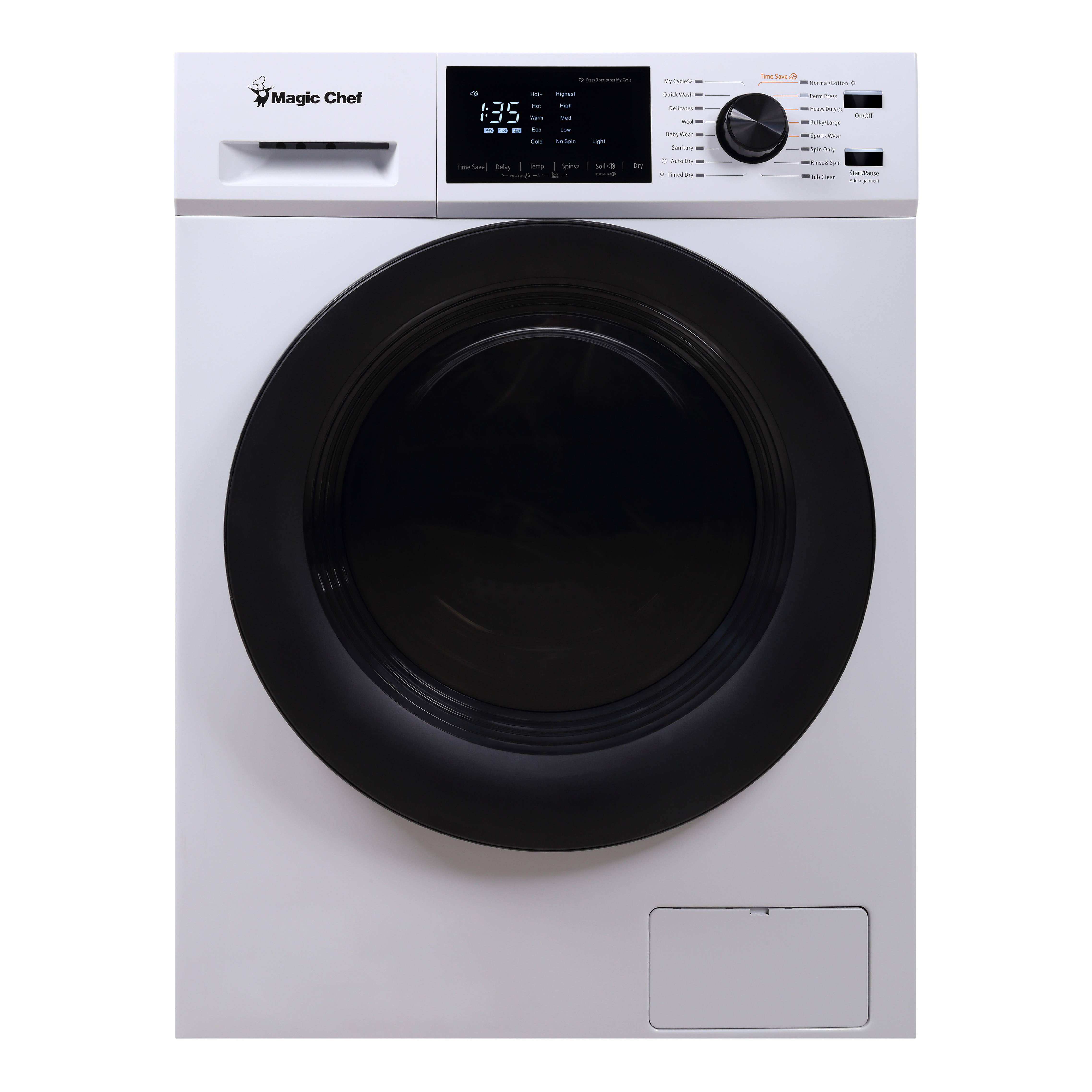 BLACK+DECKER 2.7-cu ft Capacity White Ventless All-in-One Washer