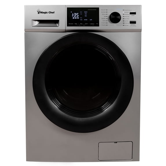 Magic Chef 2.7 cu. ft. All-in-One Washer and Dryer Combo in Silver in Silver