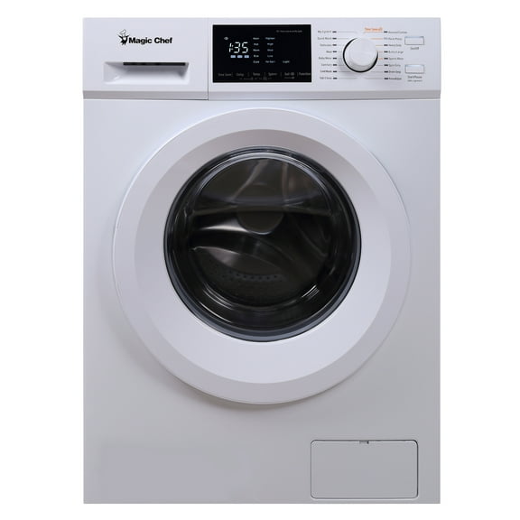 Magic Chef 24 in. 2.7 cu. ft. Front Load Compact Washer in White in White