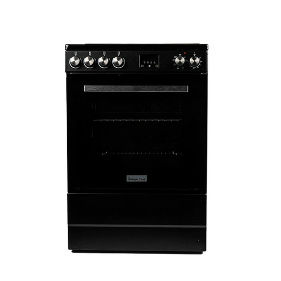 Magic Chef 24 in 4 Element Freestanding Electric Range in Black in Black