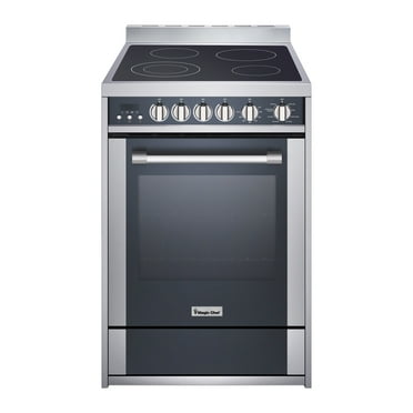 Magic Chef 24" Freestanding Electric Range in Stainless Steel/Black 24” W x 23.6” D x 35.5” H