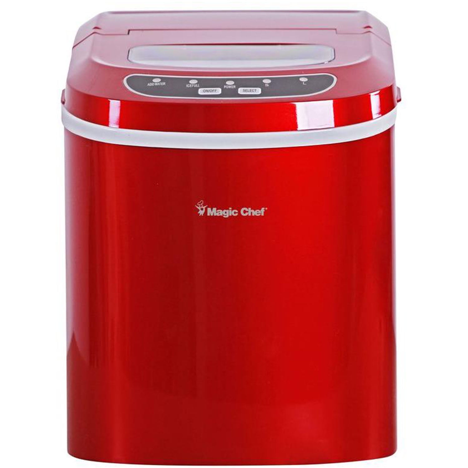 Magic Chef 27lb. Capacity Portable Countertop Ice Maker, Red