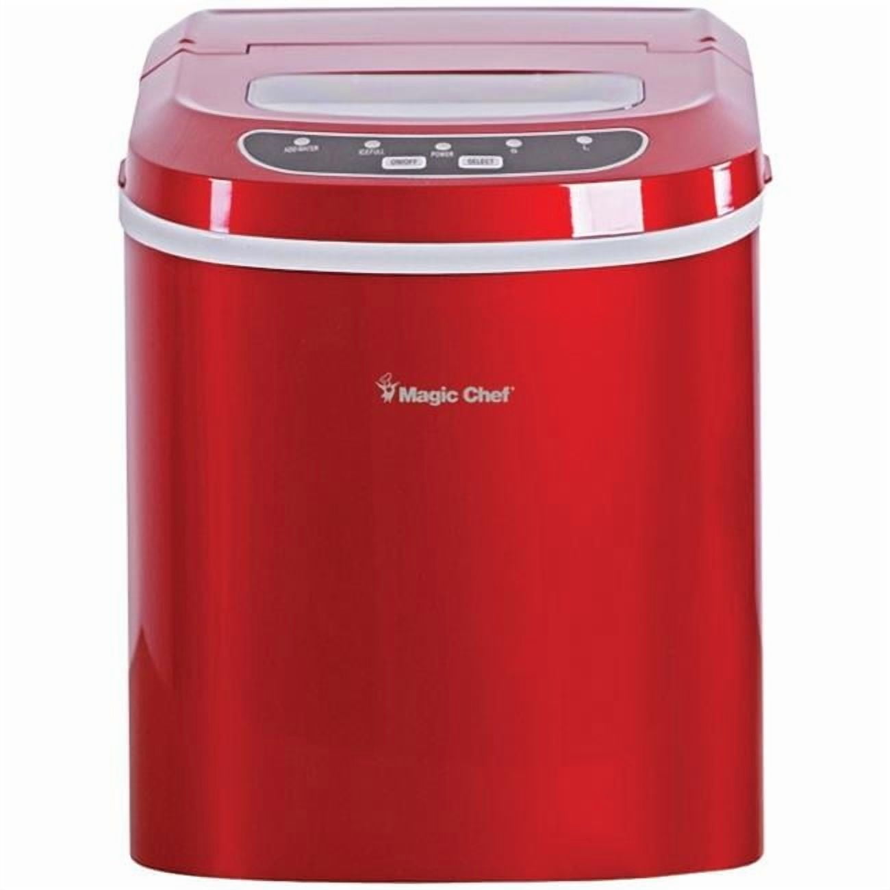 Magic Chef  27lb-Capacity Ice Maker, Red