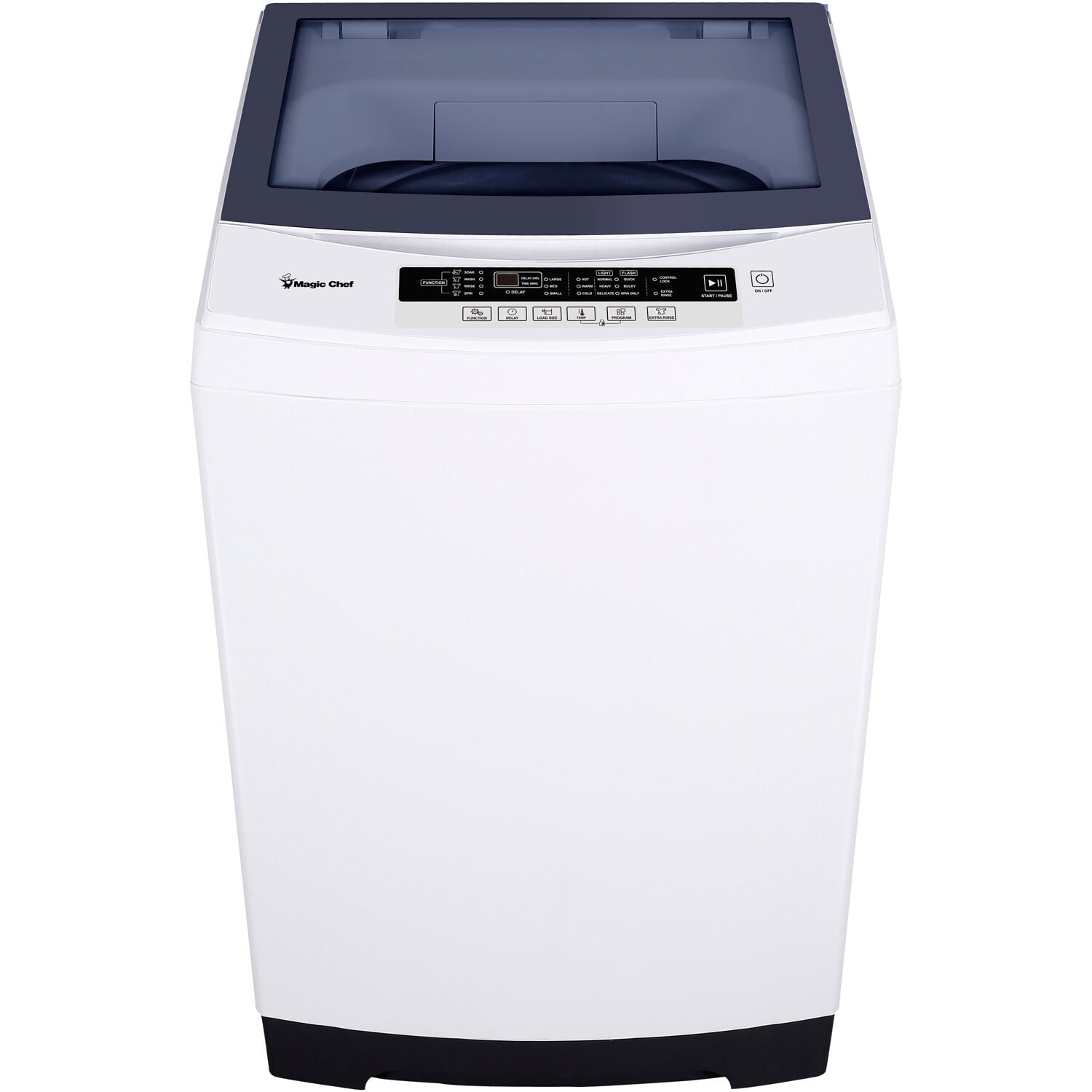 Portable Compact Top Load Washer Magic Chef 3 Cu. Ft. Electronic Controls 6 Wash Cycles