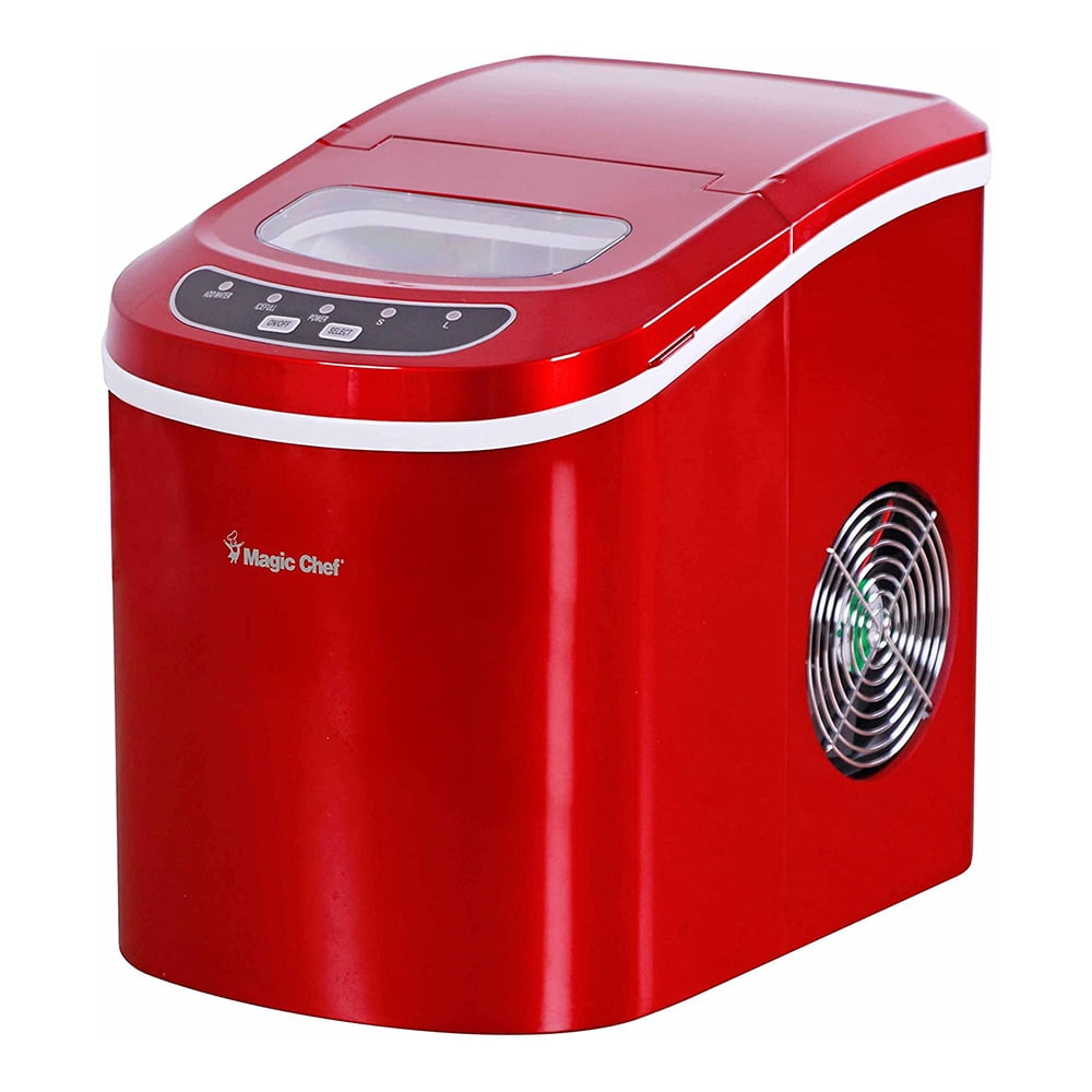 Magic Chef Brand Model MCIM22R 27 lb. Capacity Portable Ice Maker (Red