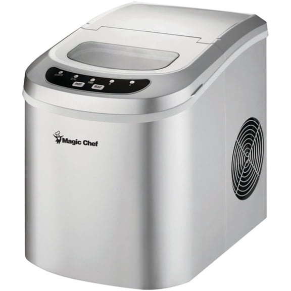 Magic Chef Brand - New Model MCIM22SV 27 lb. Capacity Portable Ice Maker (Silver) Bullet Ice Cubes