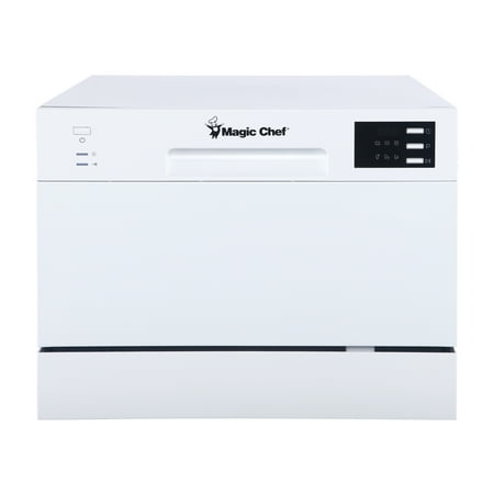 Magic Chef 6-Place Setting Countertop Dishwasher, White