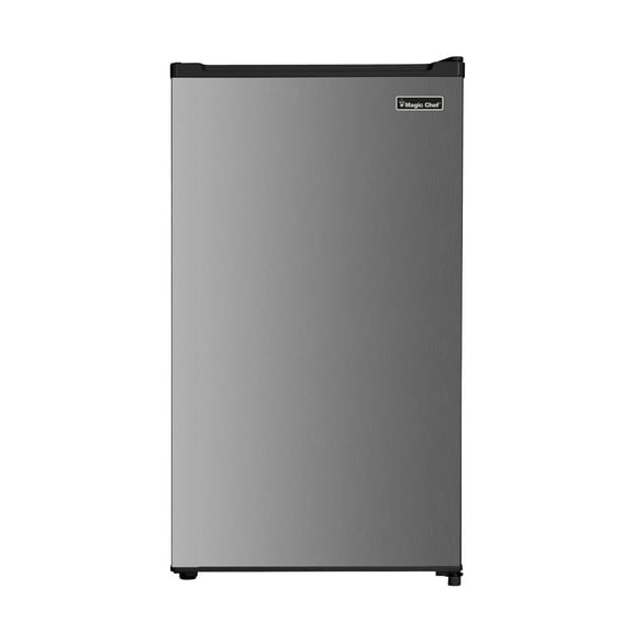 Magic Chef Energy Star Mini Fridge, Silver, 17.5''x18.5''x33.4''