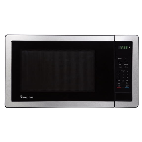 Magic Chef MC110MST Countertop Microwave Oven, 1,000 Watts, Stainless Steel