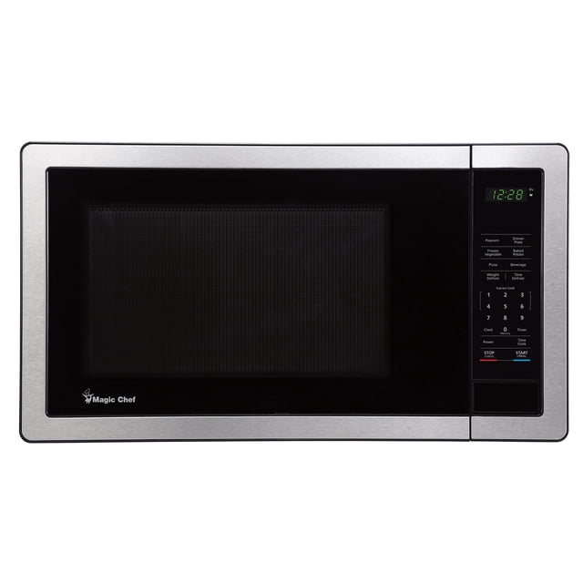Magic Chef MC110MST Countertop Microwave Oven, 1,000 Watts, Stainless Steel