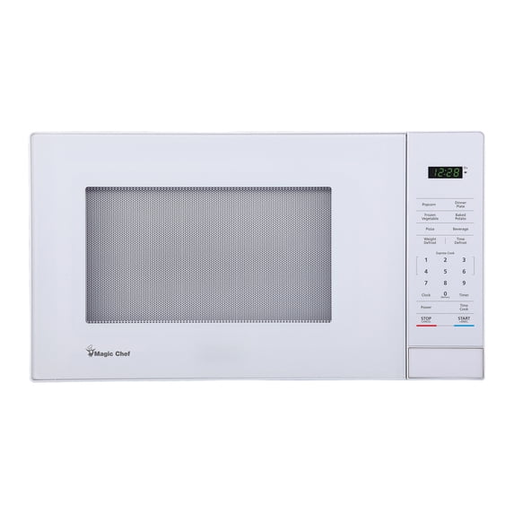 Magic Chef Countertop Microwave Oven with Programmed Cooking Modes, 1000 W, 1.1 Cu Ft, White