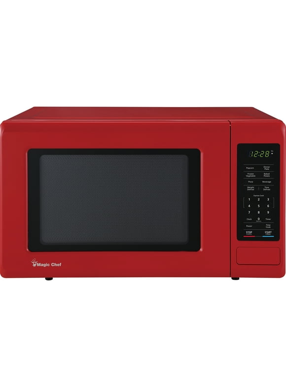 Magic Chef MC99MR 0.9-Cu. Ft. 900-Watt Countertop Digital Touch Microwave (Red)