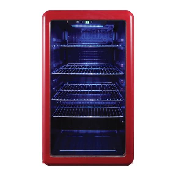 Magic Chef MCB34CHR 3.4-cu. ft. Retro Beverage Cooler, Red