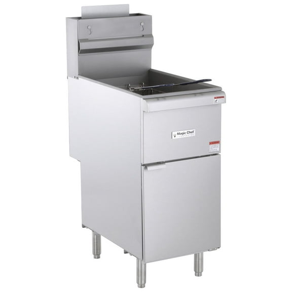 Magic Chef Commercial 20 Qt. Stainless Steel Commercial Propane Gas Fryer in Stainless Steel