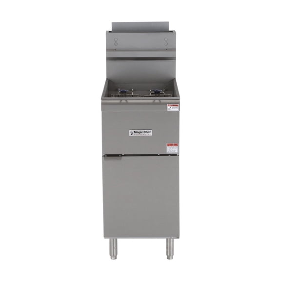 Magic Chef Commercial 35 Qt. Stainless Steel Commercial Propane Gas Fryer in Stainless Steel