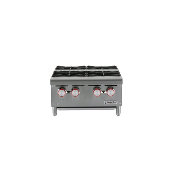 Magic Chef Commercial Commercial 24 in. Countertop Natural Gas Hot Plate in Stainless Steel