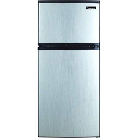 MAGIC CHEF 4.3 CU. FT. TWO DOOR REFRIGERATOR E-STAR STAINLESS STEEL LOOK