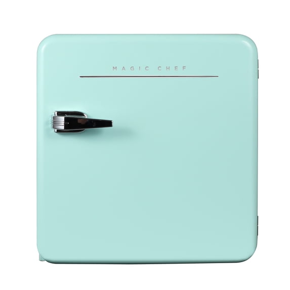 Magic Chef Refrigerator, Metal Mint, 18.6 x 17.5 x 19.25 in, 12 v