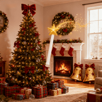 Magic Christmas Wand, Light Controller, Christmas Tree Decorations, Star Glowing Control, Desktop Handheld Use, Tree Light Wand Magic Christmas Tree Wand | White