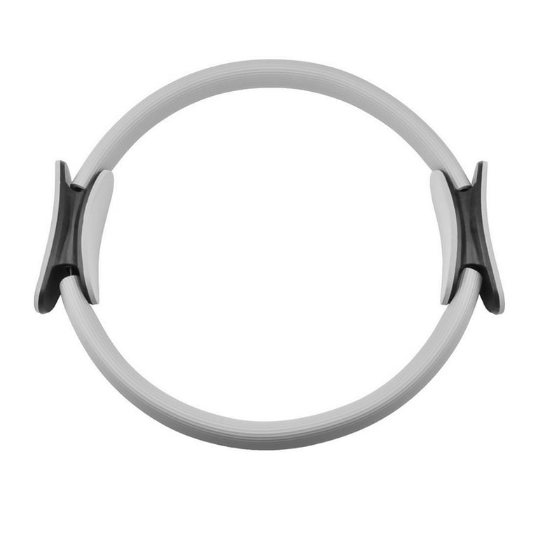 Magic Circle Pilates Ring for Mat & Reformer Workouts - Fitness Ring  Pilates Circle w/ Padded Foam Grips - Arms, Chest and Inner Thigh Exercise  Equipment，Grey 