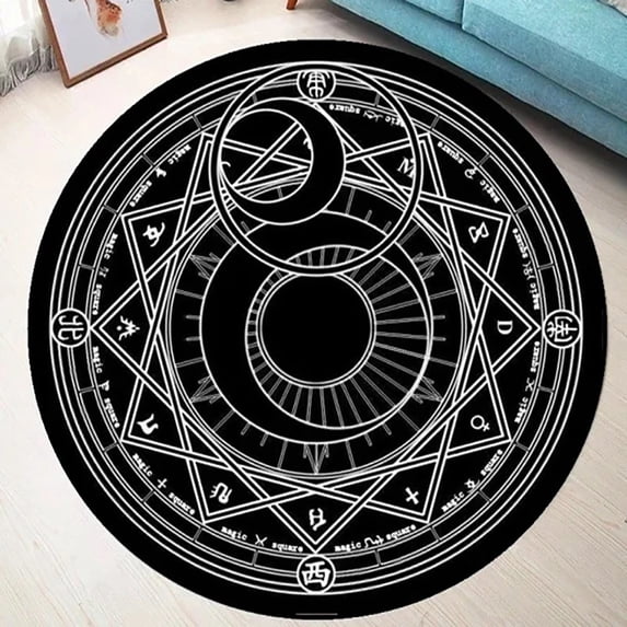 Goth House Rug Magic Circle Round Rug Gothic Home Decor - Walmart.com