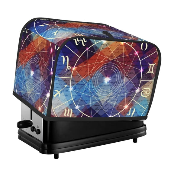 Magic Circle With Zodiacs Sign 2 Slice Toaster Cover Bread Maker Dust Protective For Small Kitchen Appliance Covers